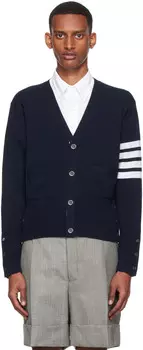 Темно-синий кашемировый кардиган Thom Browne