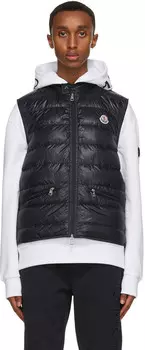Темно-синий пуховый жилет Moncler