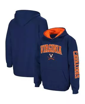 Темно-синий пуловер с капюшоном Big Boys Virginia Cavaliers 2-Hit Colosseum, синий