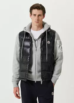Темно-синий стеганый жилет Moncler