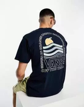 Темно-синяя футболка с принтом Vans oc Growt Back