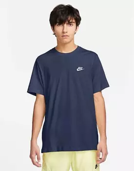 Темно-синяя футболка унисекс Nike Club