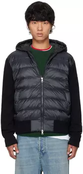 Темно-синяя куртка с капюшоном Moncler