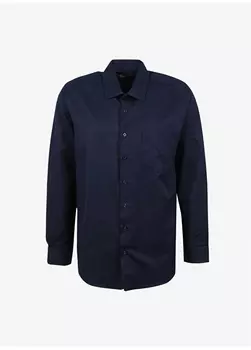 Темно-синяя мужская рубашка Regular Fit с классическим воротником Svari
