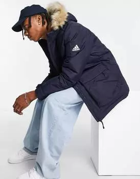 Темно-синяя парка с капюшоном adidas Outdoor