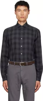 Темно-синяя рубашка Cashco ZEGNA