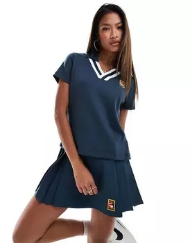 Темно-синяя рубашка-поло Nike YOON