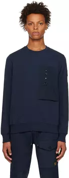 Темно-синяя толстовка с килем Belstaff