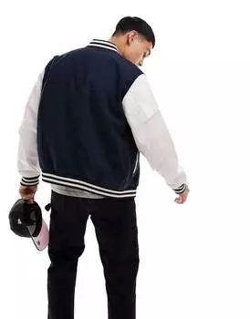 Темно-синяя университетская куртка Jack & Jones