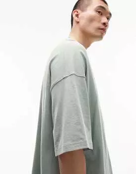 Темно-зеленая футболка оверсайз Topman Extreme