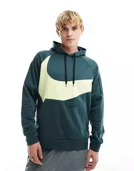Темно-зеленая худи Nike Therma- FIT Swoosh