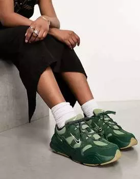 Темно-зеленые кроссовки Nike Tech Hera