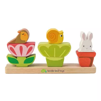 Tender Leaf Toys, деревянный пазл, садовый