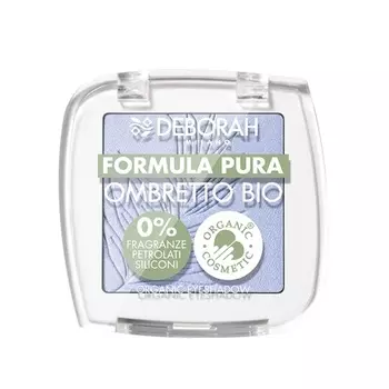 Тени для век Deborah Mono Bio Formula Pure Color № 06 Небесно-голубые со 100% натуральными ингредиентами, веганскими и не тестируемыми на животных, Голубые, 1 г