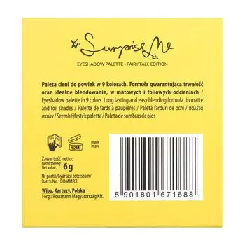 Тени для век SURPRISE ME FAIRY TALE Paleta de Sombras Lovely Makeup, Multicolor