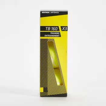 Теннисный мяч TB160 Tri-Pack - желтый Artengo