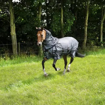 Тент Fouganza 2 Seconds Fresh & Black Confort Pony / Horse, серый / черный