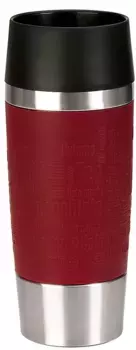 Термокружка Emsa "Travel Mug", (1 шт.), нержавеющая сталь, отверстие для питья на 360°, 4 часа тепла/8 часов холода, 360 мл 360мл, красный