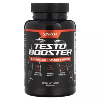 Testo Booster, 90 капсул Snap Supplements