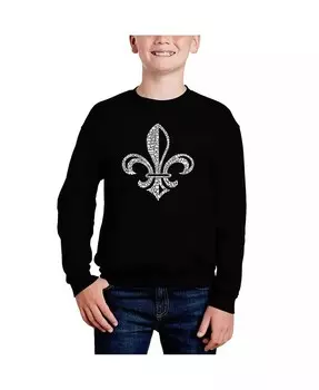 Текст песни When The Saints Go Marching In - Big Boy's Word Art Crewneck Sweatshirt La Pop Art, красный