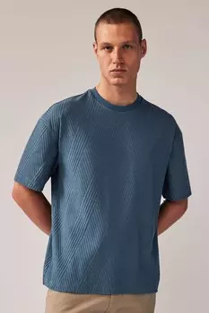 Текстурированная футболка Next, синий