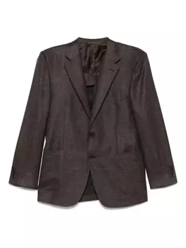 Текстурный пиджак Canali, коричневый