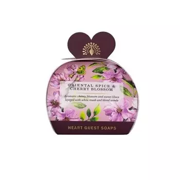 The English Soap Company Роскошное гостевое мыло в форме сердца с сандаловым маслом ши, 3 x 20 г — упаковка из 3 шт.