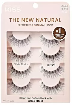 The New Natural Wide Slacks Накладные ресницы Kiss, 4 упаковки