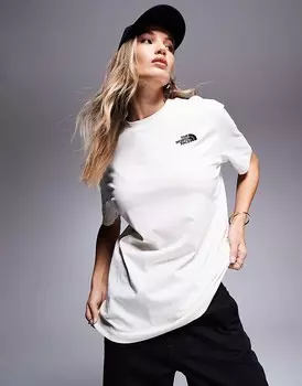 The North Face Simple Dome – Белая футболка оверсайз с логотипом