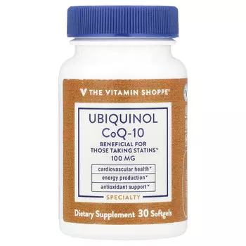 The Vitamin Shoppe, Убихинол коэнзим Q-10, 30 капсул