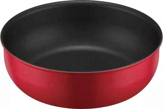 Thermos KVA-024D R Сковорода Durable Series со съемной ручкой, 9,4 дюйма (24 см), красная, совместима с индукционной индукцией, Red