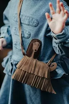 Thima Purse Детская кожаная сумка Afghan Hound Donsje, бежевый