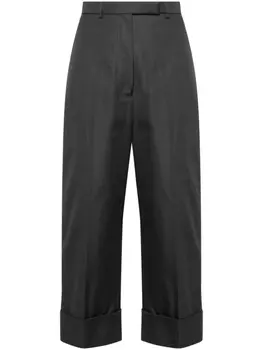 Thom Browne брюки с завышенной талией, серый
