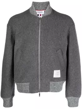 Thom Browne флисовый бомбер, серый