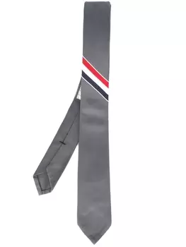 Thom Browne галстук с полосками, серый