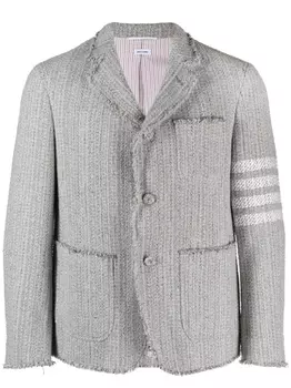 Thom Browne пиджак с полосками 4-Bar, серый