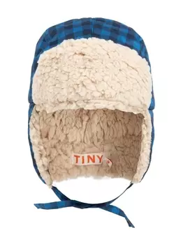 Tiny Cottons шапка бини в клетку, синий