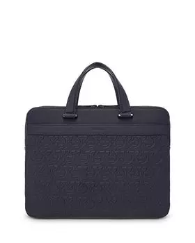 Тиснёный портфель FERRAGAMO, синий