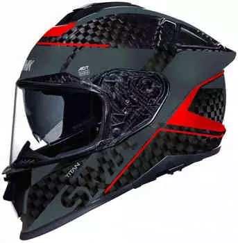 Титановый карбоновый шлем Nero SMK, красный