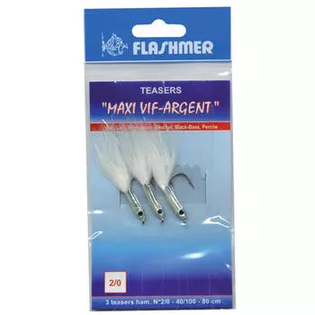 Тизер Maxi vif 3 крючка 2/0 серебро FLASHMER