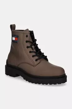 TJM LEATHER LACE UP BOOT кожаные туфли Tommy Jeans, коричневый