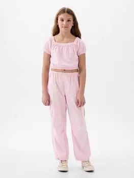 Тканевые брюки GAP, розовый
