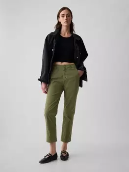 Тканевые брюки Gap, зеленый