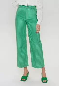 Тканевые брюки PARIS CROPPED Nmph, зеленый