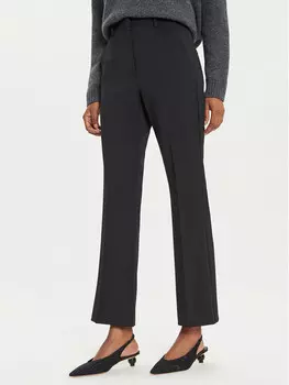 Тканевые брюки прямого кроя Weekend Max Mara, черный