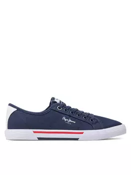 Тканевые кроссовки Brady Men Basic Pepe Jeans, темно-синий