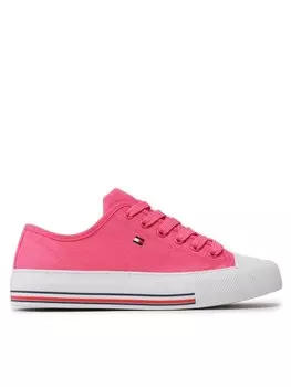 Тканевые кроссовки Low Cut Lace-Up T3A9-32677-0890313 Tommy Hilfiger, розовый