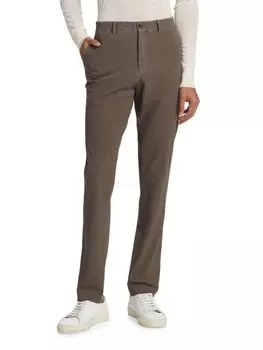 Тканые брюки узкого кроя Active Traveler Saks Fifth Avenue, цвет Curry