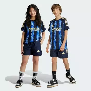Тканые шорты Tiro для детей Adidas, цвет Legend Ink/Almost Yellow