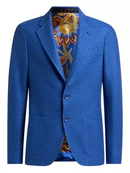 Тканый блейзер ETRO, синий